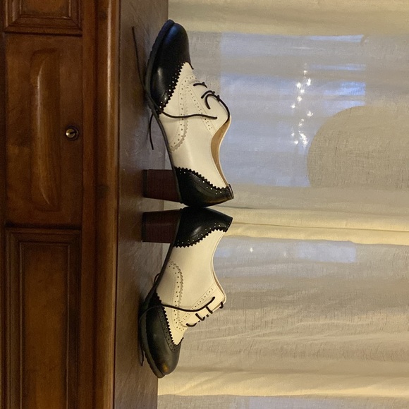 Womens Two Tone Dress Pumps Oxfords - Picture 4 of 4